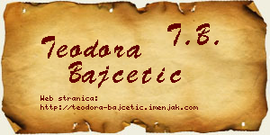 Teodora Bajčetić vizit kartica